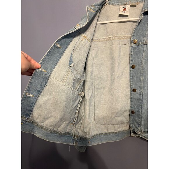 Vintage Mickey Mouse & Co Jean Jacket ITS PARTY TIME Sequins Size Med, Disneyana - Picture 7 of 11